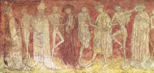 Dödsdansen, från kören (tempera på sten)